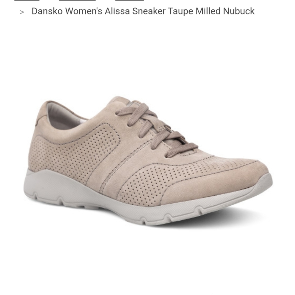 Dansko Alissa Sneaker in suede (Taupe) size 36